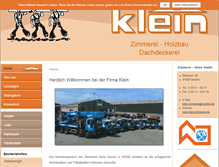 Tablet Screenshot of klein-zimmerei.de